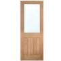 Oak Mexicano Prefinished Half Glass Panel Internal Cottage Door 1981 x 838mm