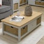 LPD Large Cotswold Grey Coffee Table with Drawers