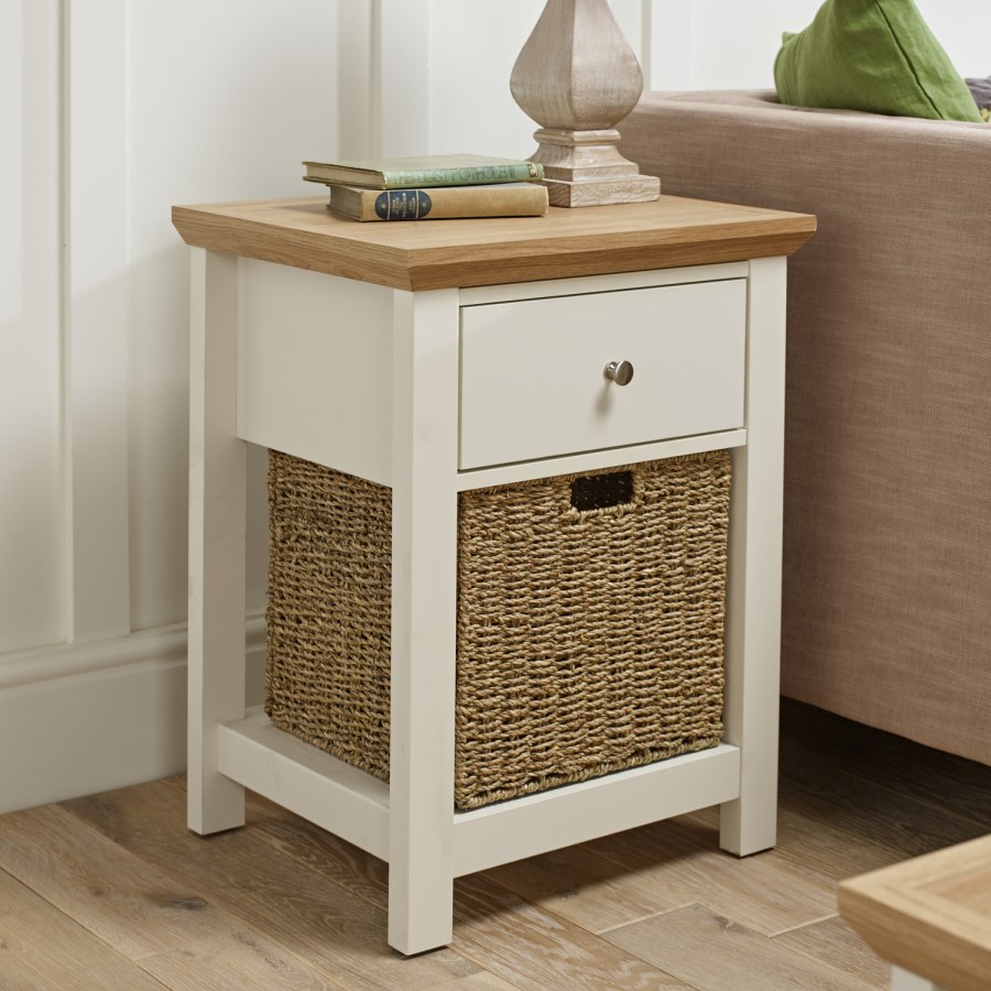 GRADE A1 - LPD Cotswold Lamp Table Cream