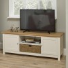Large TV Stand with Storage in Cream - TV&#39;s up to 55&quot; - Cotswold