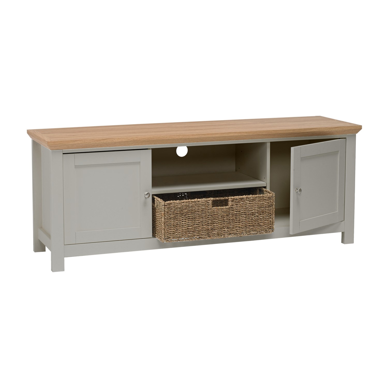 Read more about Large tv stand with storage in grey tvs up to 50 cotswold