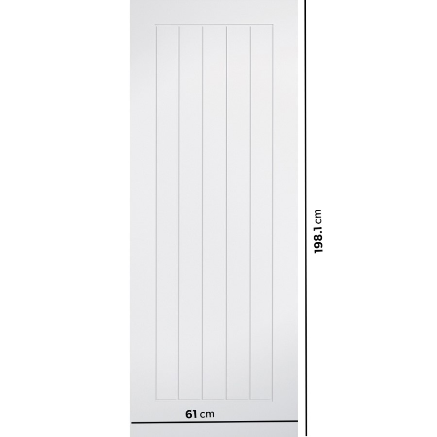 White Primed Cottage Internal Door 1981 x 610mm