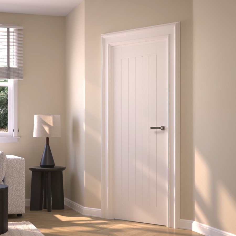 Internal White Primed Cottage Door - 1981 x 686 x 35mm - Mexicano - Dalby