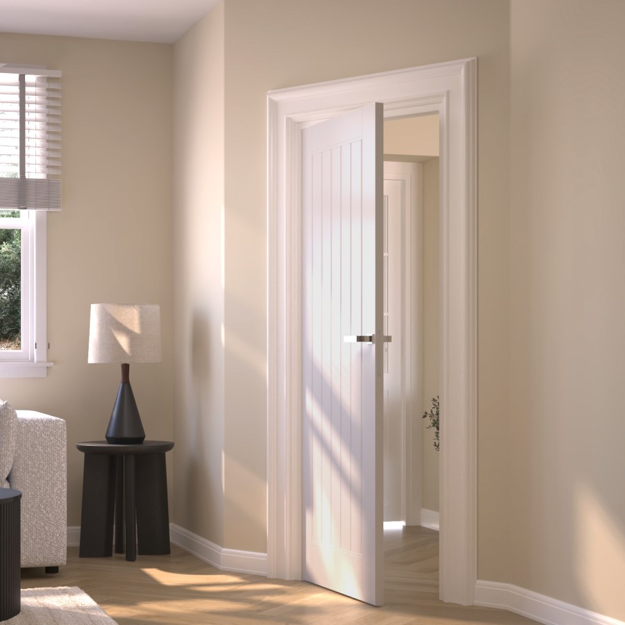 Internal White Primed Cottage Door - 1981 x 686 x 35mm - Mexicano - Dalby