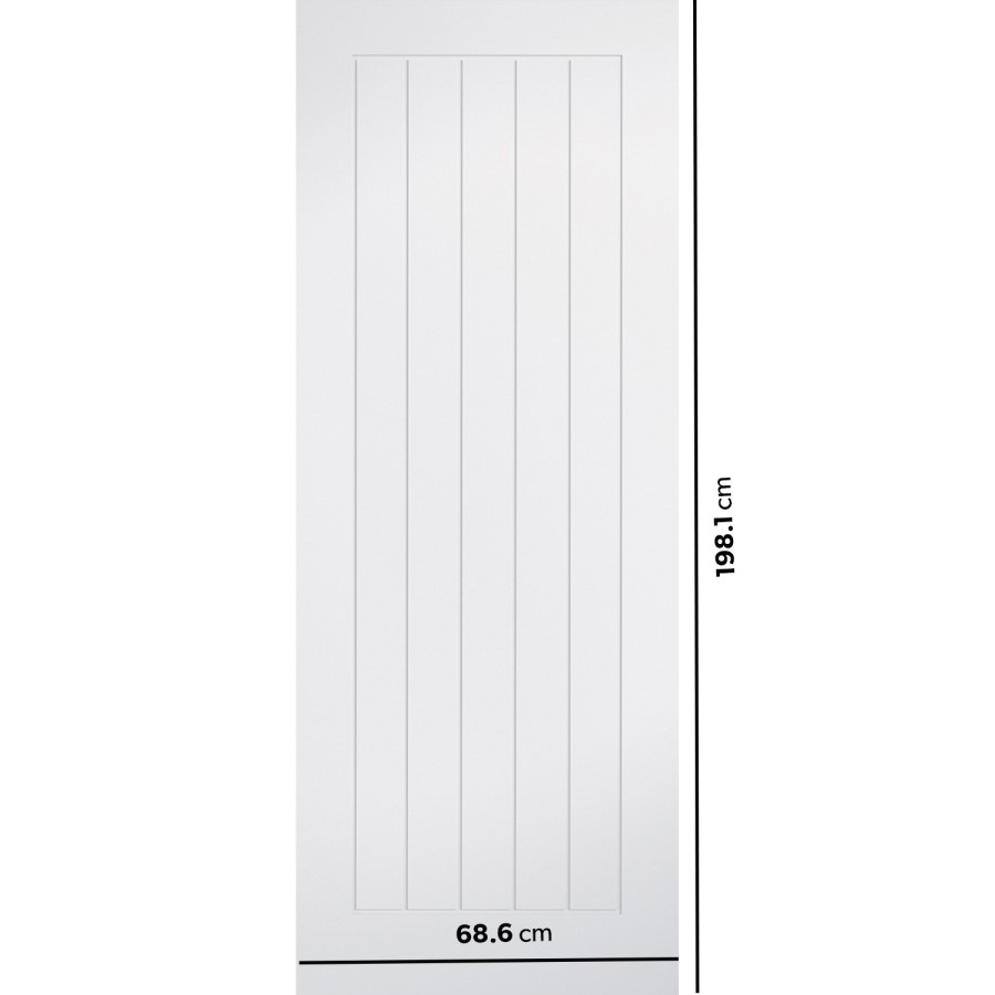 Internal White Primed Cottage Door - 1981 x 686 x 35mm - Mexicano - Dalby