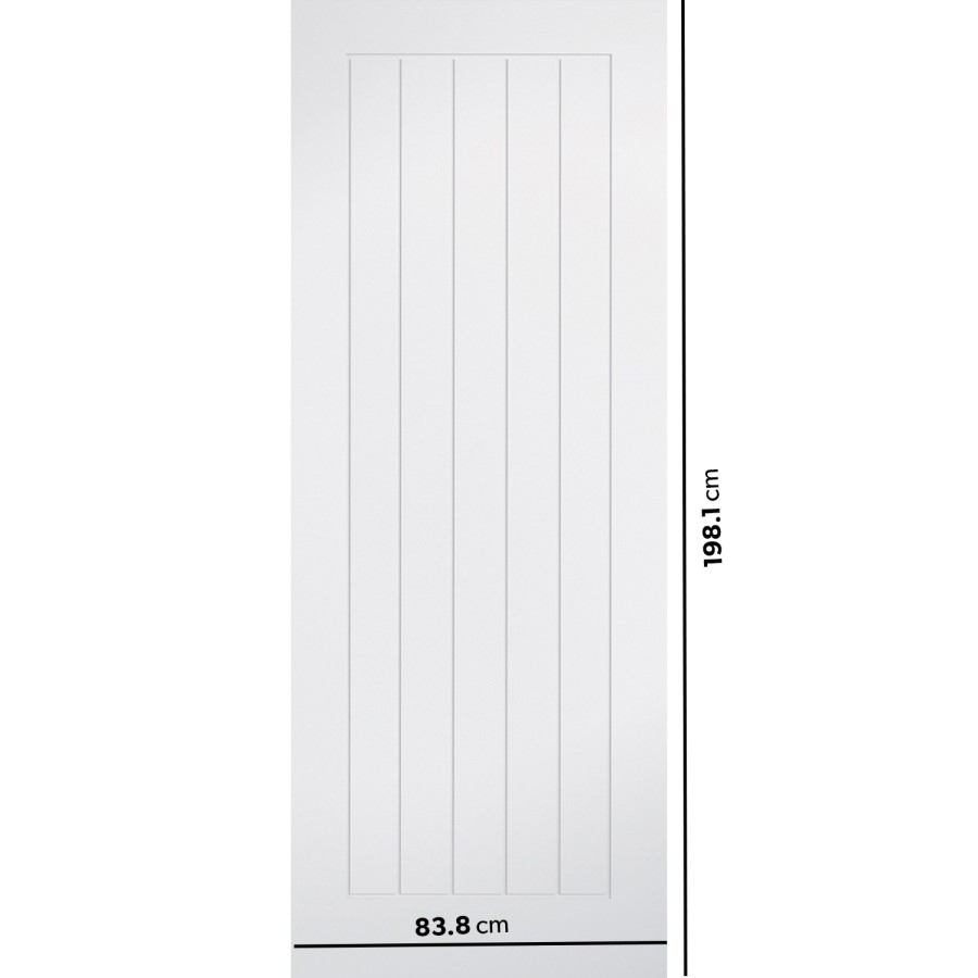 White Primed Cottage Internal Door 1981 x 838mm