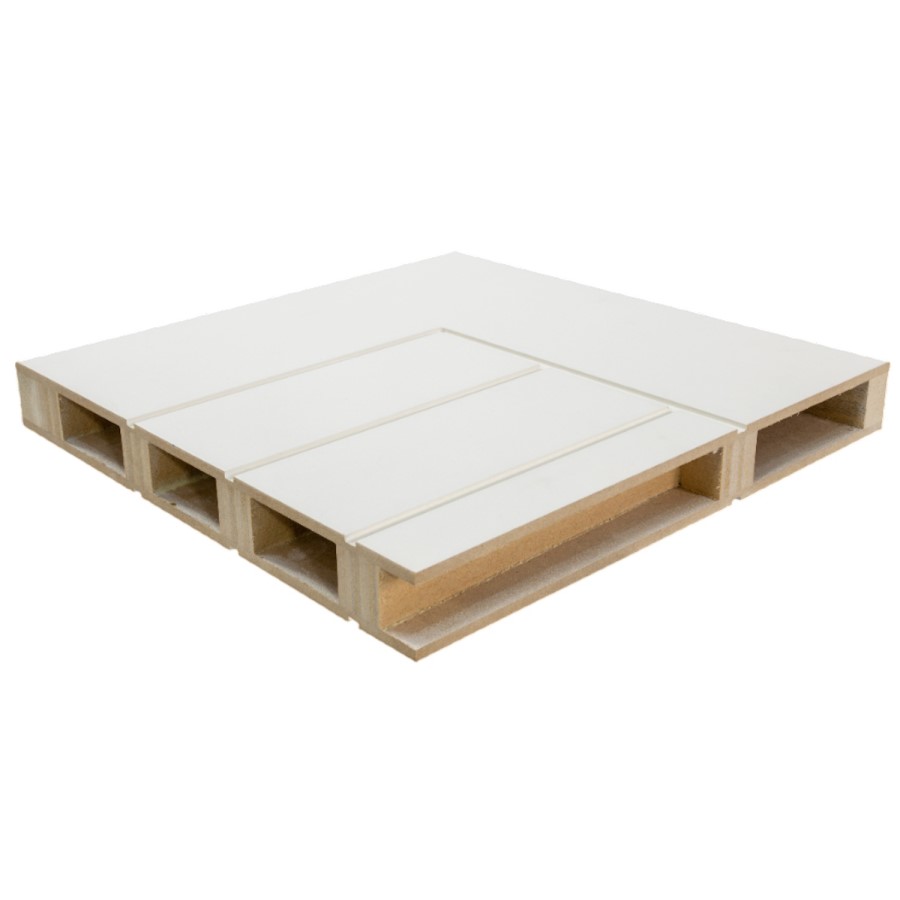 White Primed Cottage Internal Door with Glass 1981 x 686mm