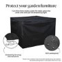 120 x 120 x 80cm Waterproof Black Garden Furniture Cover