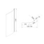 Matt Black Hinged Shower Bath Screen 1450 x 730mm - For Cove & Lisbon Shower Baths