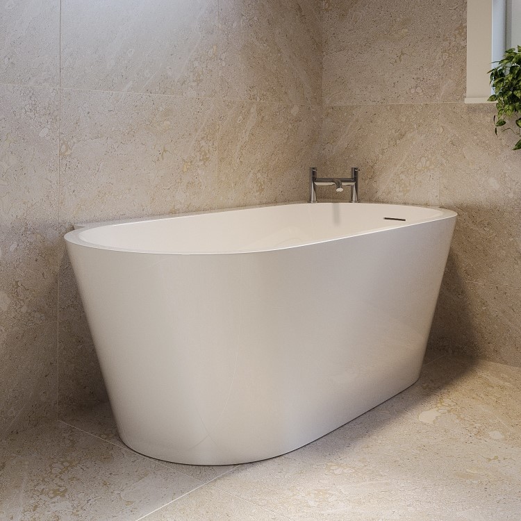 Freestanding Single Ended Right Hand Corner Bath 1600 x 780mm - Cove