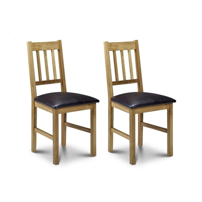 Julian Bowen Coxmoor Oak Pair of Dining Chairs