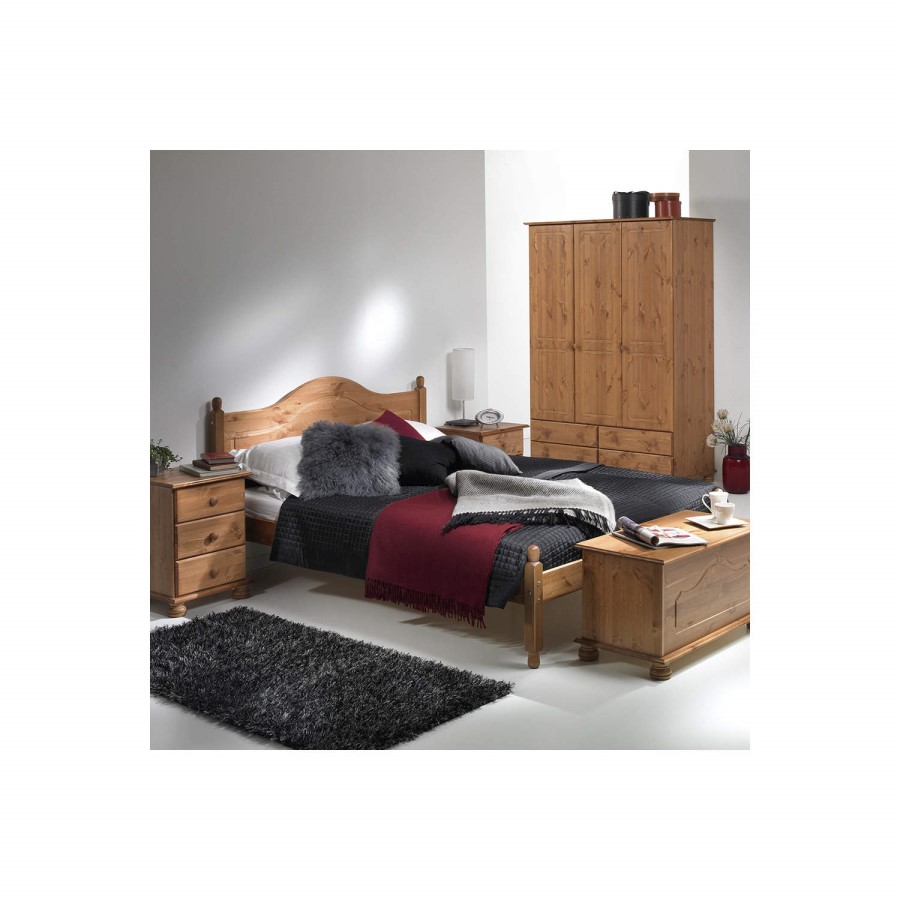 GRADE A2 - Copenhagen 2 Door 2 Drawer Wardrobe Pine
