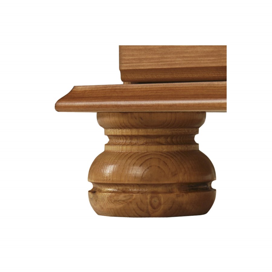 GRADE A2 - Copenhagen 3 Drawer Bedside Table in Cream and Pine