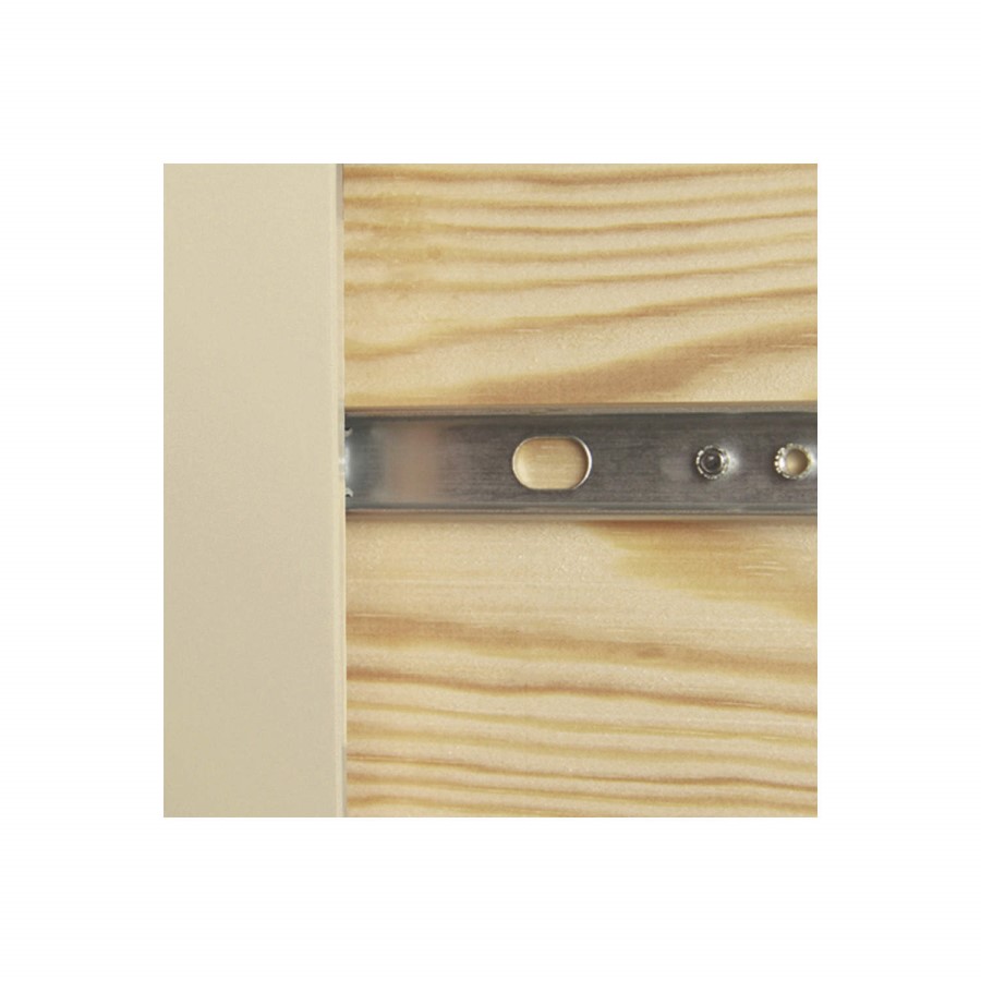GRADE A2 - Copenhagen 3 Drawer Bedside Table in Cream and Pine