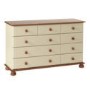 GRADE A1 - Copenhagen 2+3+4 Drawer Chest in Cream and Pine