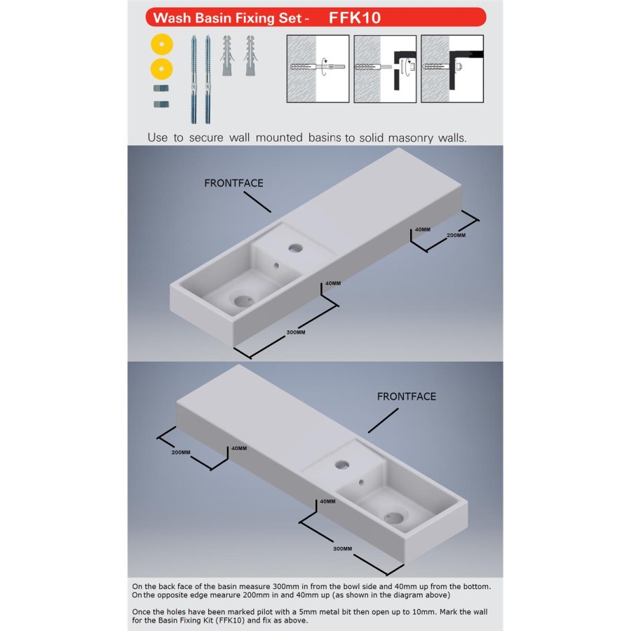 Wall Mount Sink - 1 Tap Hole