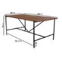 GRADE A3 - Walnut Dining Table with Black Metal Legs - Seats 6 - Cooper