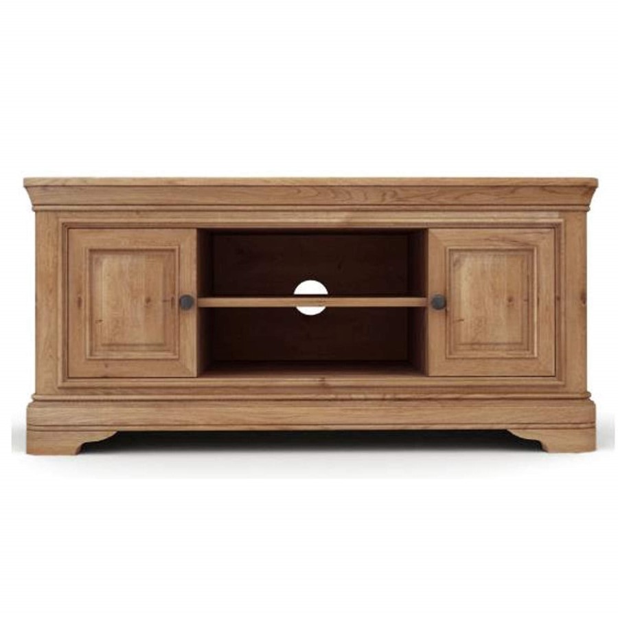 Vida Living Carmen Solid Oak TV Unit - TV's up to 55"