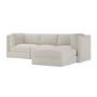 Cream Chenille 4 Seater Modular Chaise L-Shape Corner Sofa - Cameron