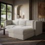 Cream Chenille 4 Seater Modular Chaise L-Shape Corner Sofa - Cameron