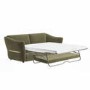ONLY OPENED - Khaki Green Velvet 3 Seater Pull Out Sofa Bed - Carmela