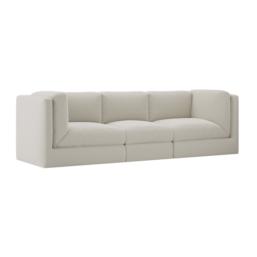 Cream Chenille 4 Seater Modular Sofa - Cameron