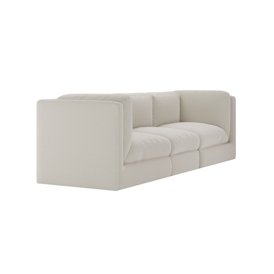 Cream Chenille 4 Seater Modular Sofa - Cameron
