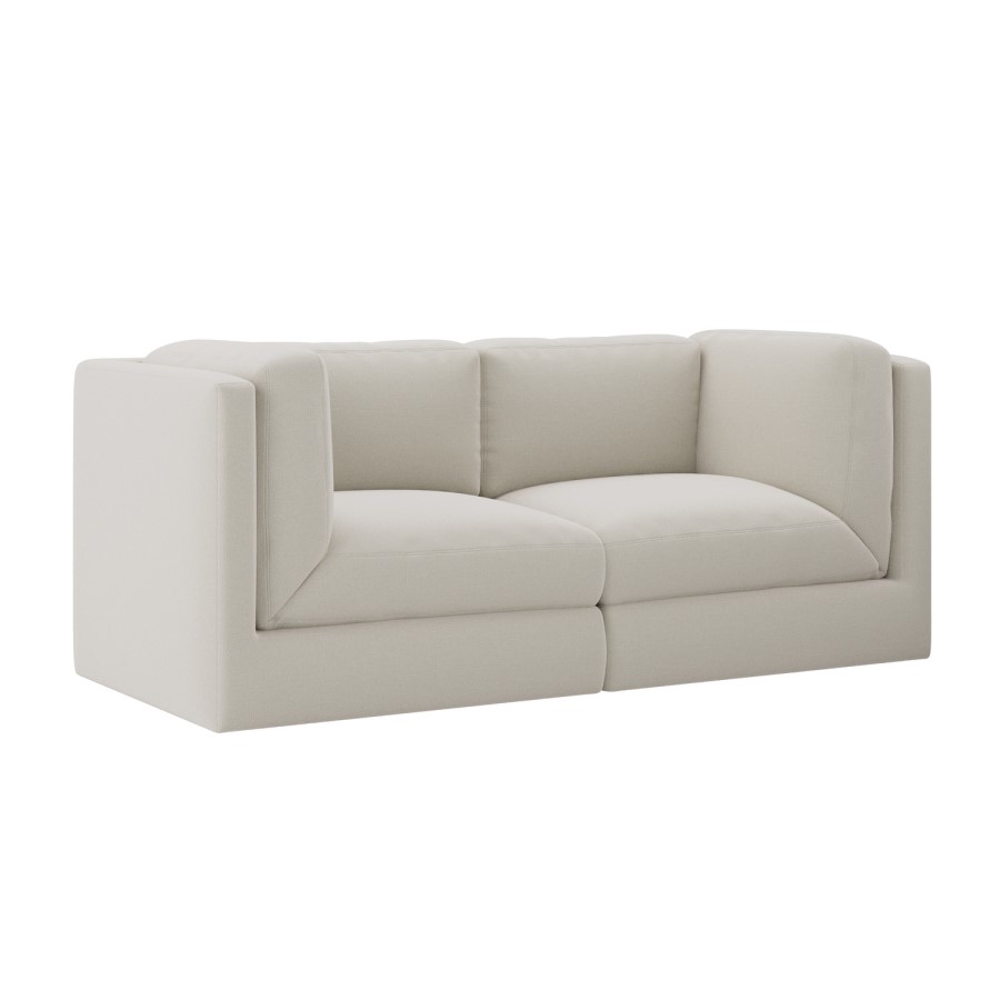 Cream Chenille 3 Seater Modular Sofa - Cameron
