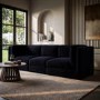 Navy Blue Chenille 4 Seater Modular Sofa - Cameron
