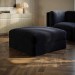 Navy Blue Chenille Ottoman Storage Footstool - Cameron