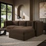 Brown Chenille 4 Seater L-Shape Modular Chaise Corner Sofa - Cameron