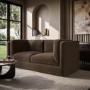 Brown Chenille 3 Seater Modular Sofa - Cameron