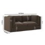 Brown Chenille 3 Seater Modular Sofa - Cameron