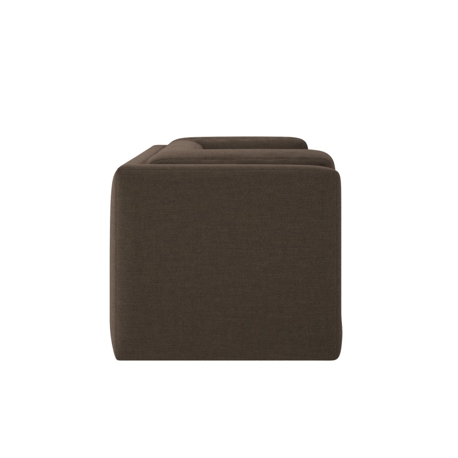 Brown Chenille 3 Seater Modular Sofa - Cameron