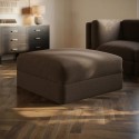 CRM012 Brown Chenille Ottoman Storage Footstool - Cameron