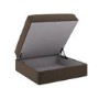Brown Chenille Ottoman Storage Footstool - Cameron