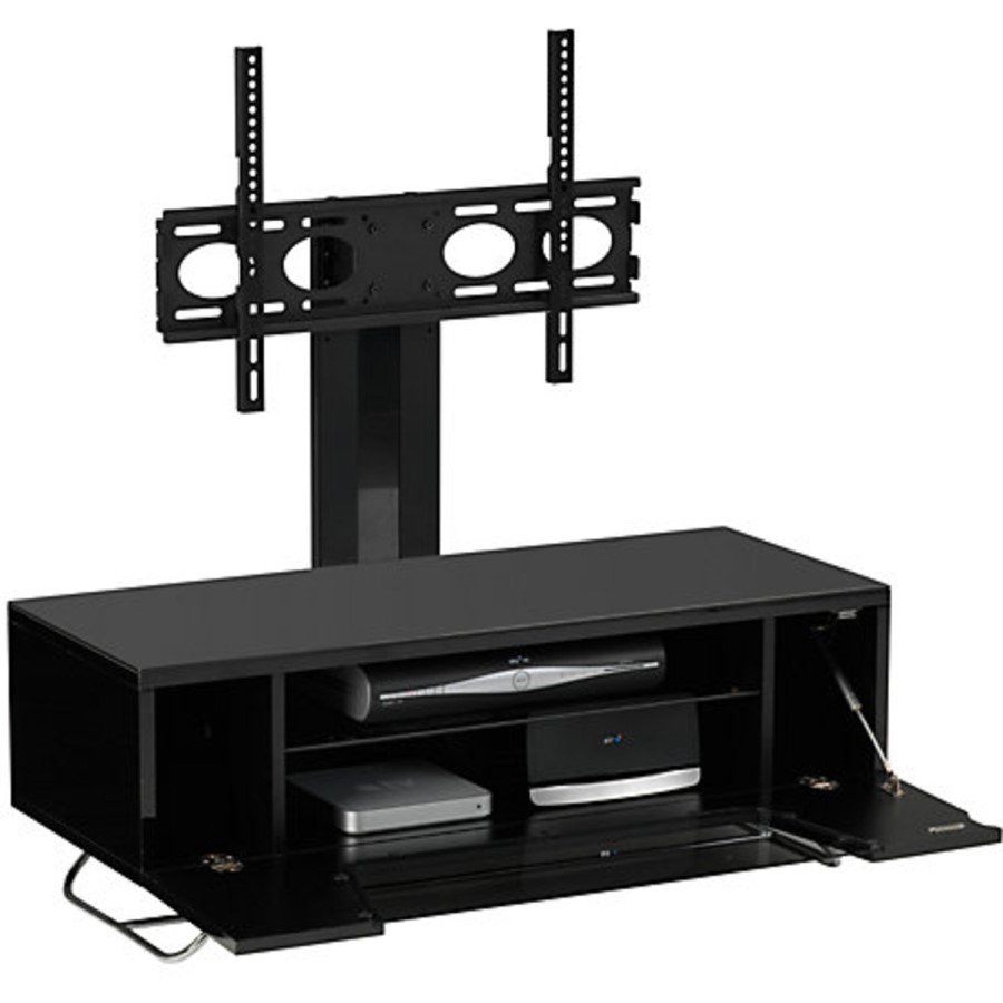 Alphason CRO2-1000BKT-BK Chromium 2 TV Cabinet with Bracket for up to 50" TVs - Black