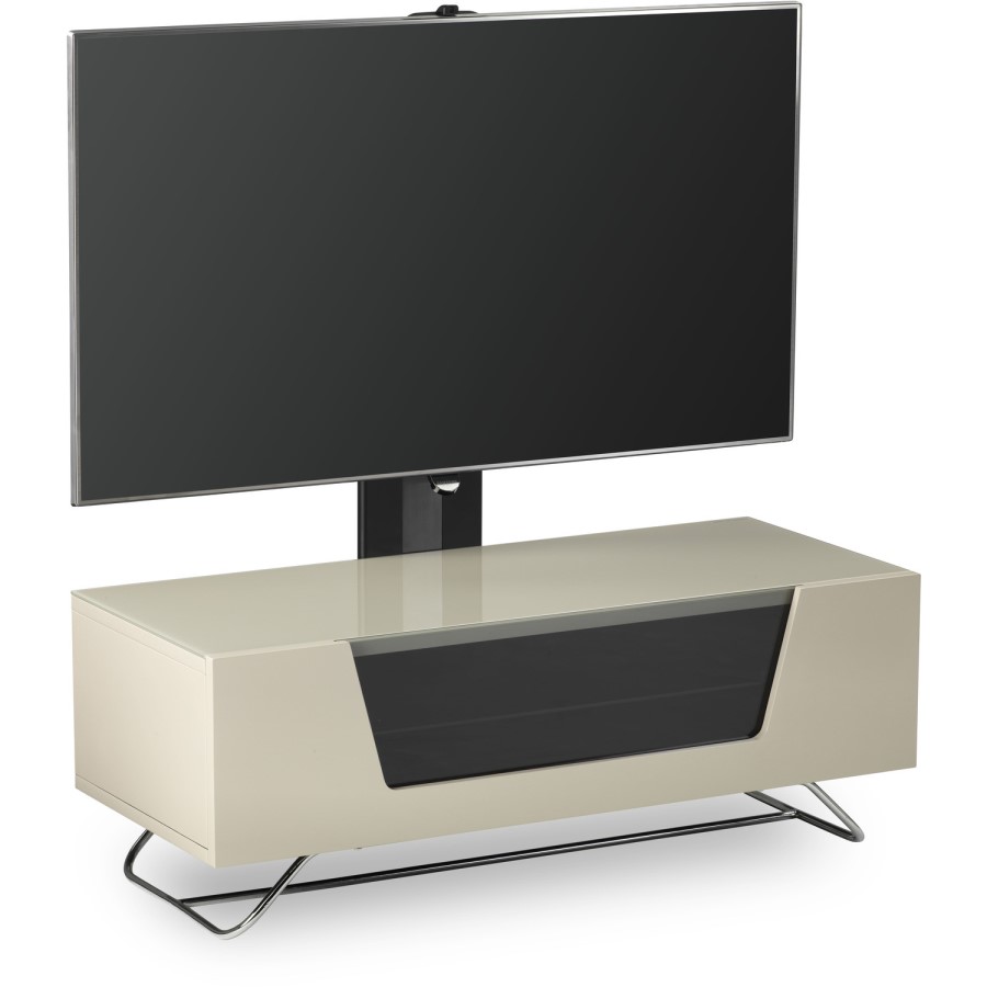 Alphason CRO2-1000BKT-IV Chromium 2 TV Cabinet with Bracket for up to 50" TVs - Ivory 