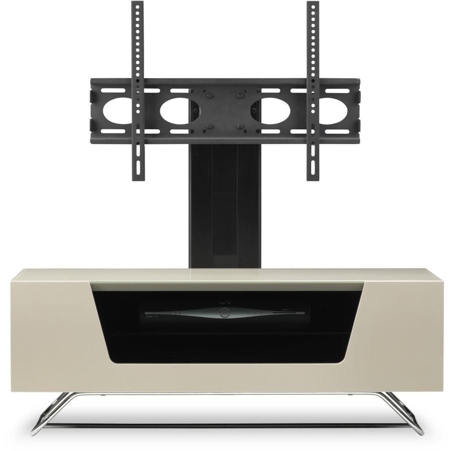 Alphason CRO2-1000BKT-IV Chromium 2 TV Cabinet with Bracket for up to 50" TVs - Ivory 