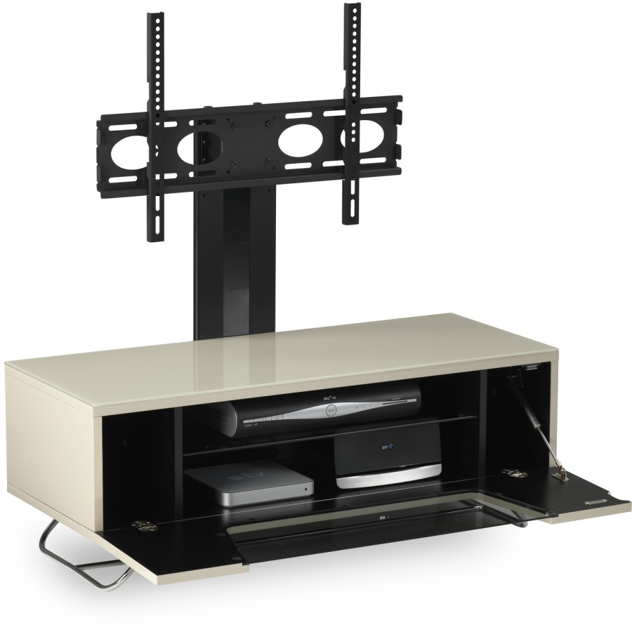 Alphason CRO2-1000BKT-IV Chromium 2 TV Cabinet with Bracket for up to 50" TVs - Ivory 