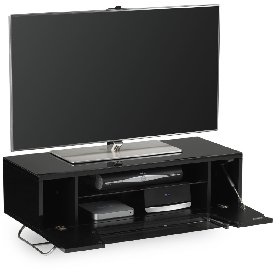 Alphason CRO2-1000CB-BLK Chromium TV Stand for up to 50" TVs - Black