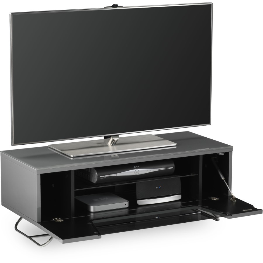 Alphason CRO2-1000CB-GR Chromium 2 Grey TV Stand for up to 50" TVs
