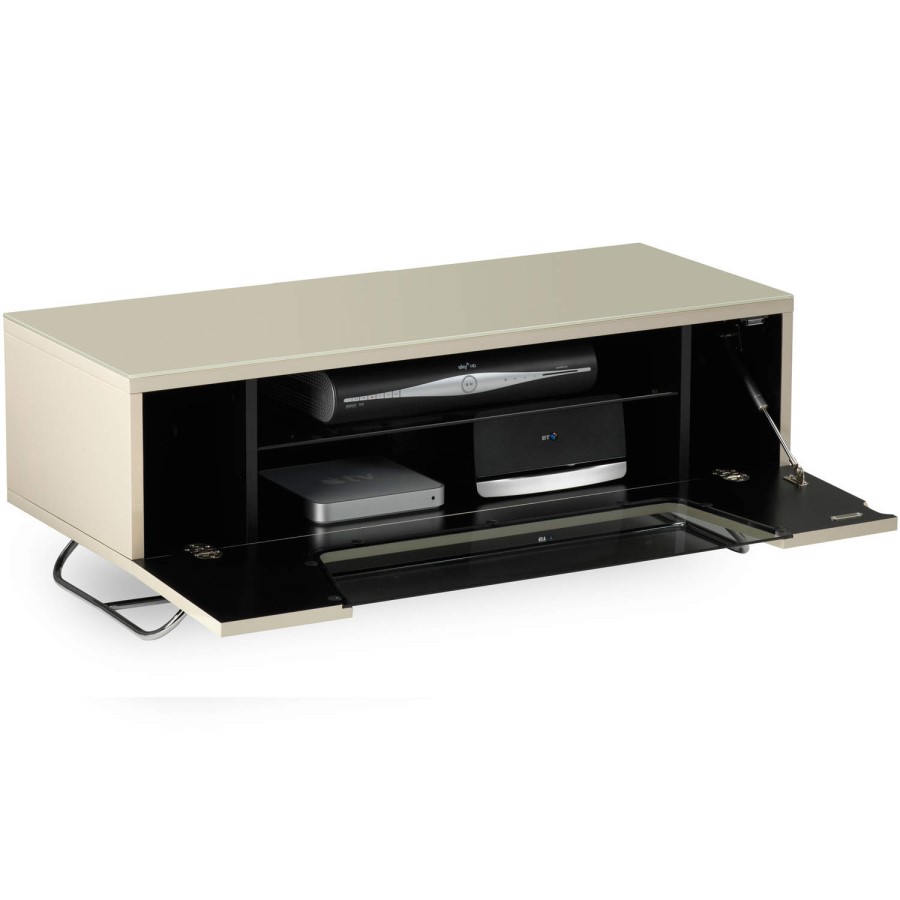 Alphason Chromium Ivory high gloss TV Cabinet 