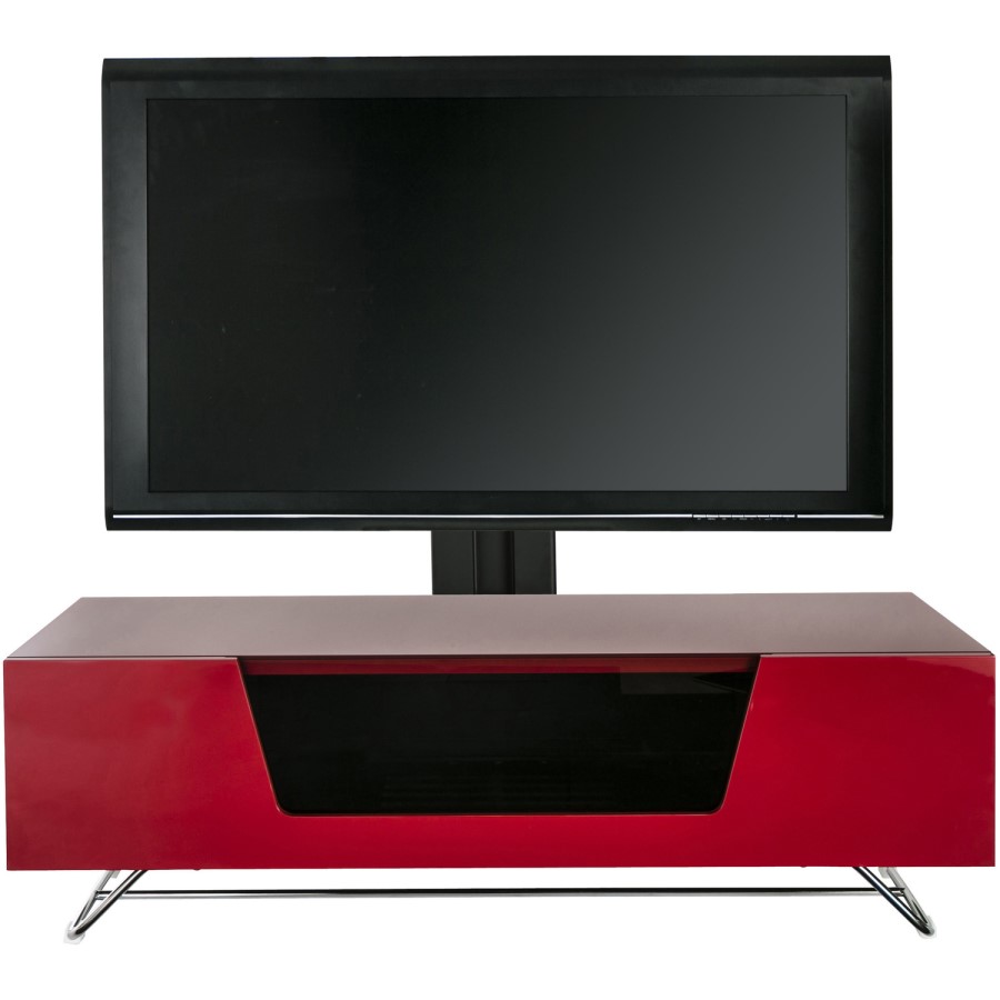 Alphason CRO2-1200BKT-RE Chromium 2 TV Cabinet with Bracket for up to 50" TVs - Red