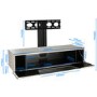 Alphason CRO2-1200BKT-RE Chromium 2 TV Cabinet with Bracket for up to 50" TVs - Red