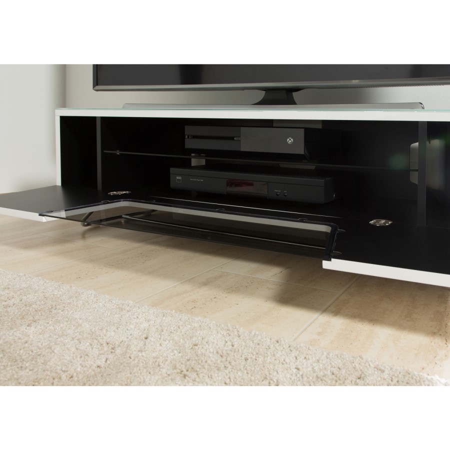Alphason CRO2-1200CB-WHT Chromium 2 TV Cabinet for up to 55" TVs - White