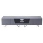 Alphason Chromium High Gloss TV unit in Grey with Glass Infra Red Friendly Door