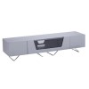 Alphason Chromium High Gloss TV unit in Grey with Glass Infra Red Friendly Door