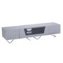 Alphason Chromium High Gloss TV unit in Grey with Glass Infra Red Friendly Door