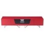 Alphason Chromium High Gloss TV Unit in Red With Glass Infra Red Friendly Door